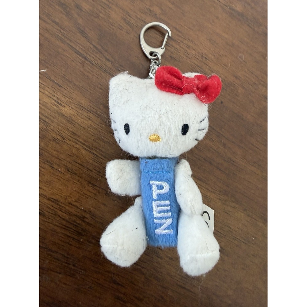 Hello Kitty PEZ Plush Keychain Sanrio Official Key Ring Bag Charm